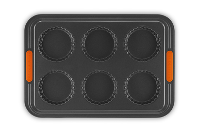 6 Cup Fluted Tart Tin Tray