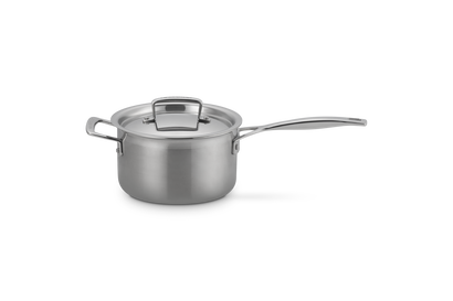 3-ply Stainless Steel Saucepan with Lid and Helper Handle