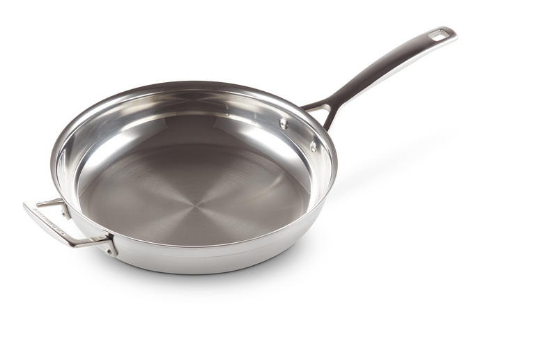 stainless steel frypan uncoated 28 cm large induction –