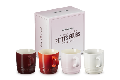 Stoneware Petits Fours Set of 4 Cappuccino Mugs