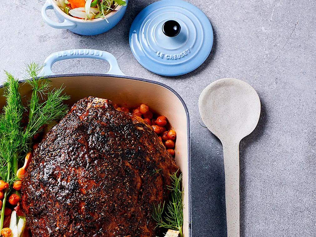 Spring Roast Leg Of Lamb With Fennel And Orange Salad