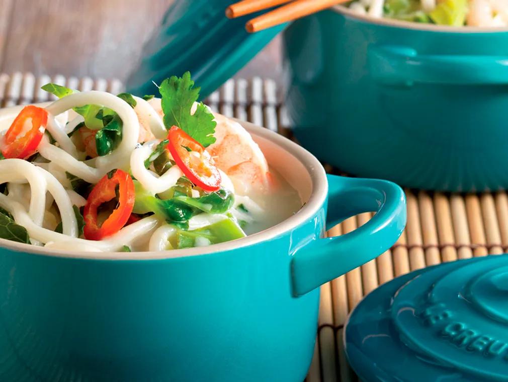 Thai Noodle Soup with Tiger Prawns