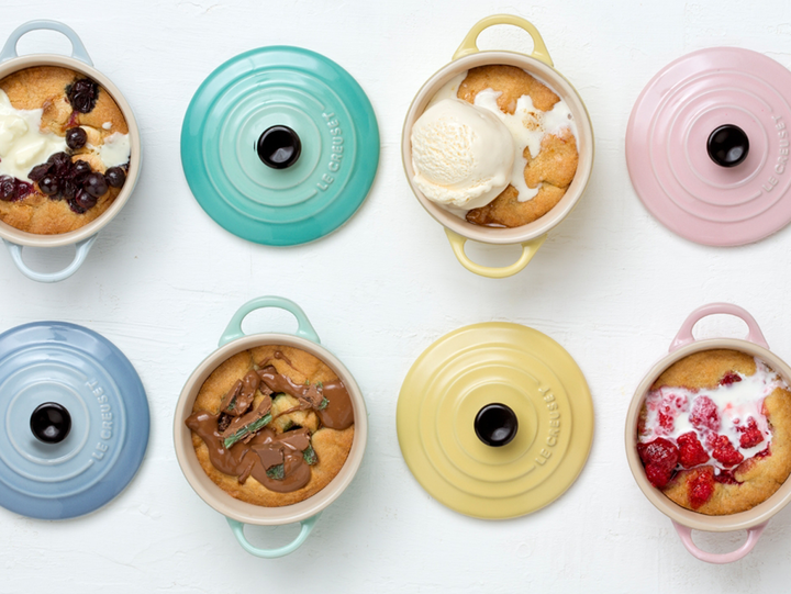 Mini Casserole Cookies With Ice Cream