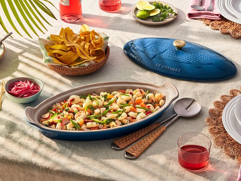Citrus Shrimp Ceviche with Radish and Pickled Red Onion