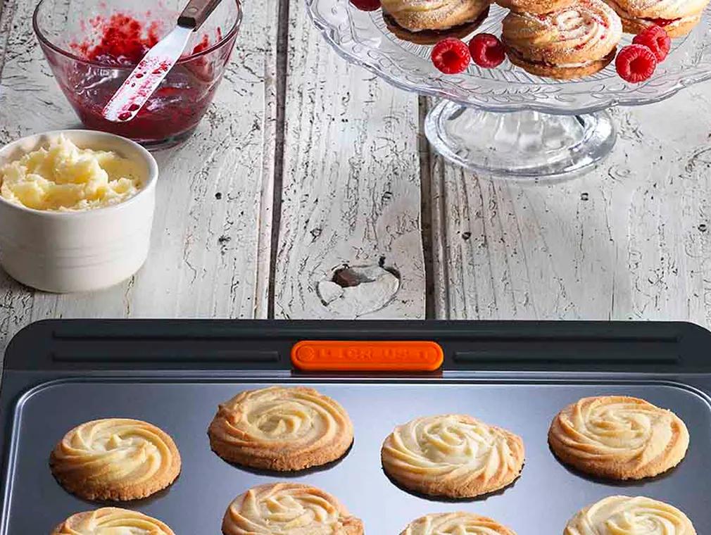 Raspberry Viennese Whirls
