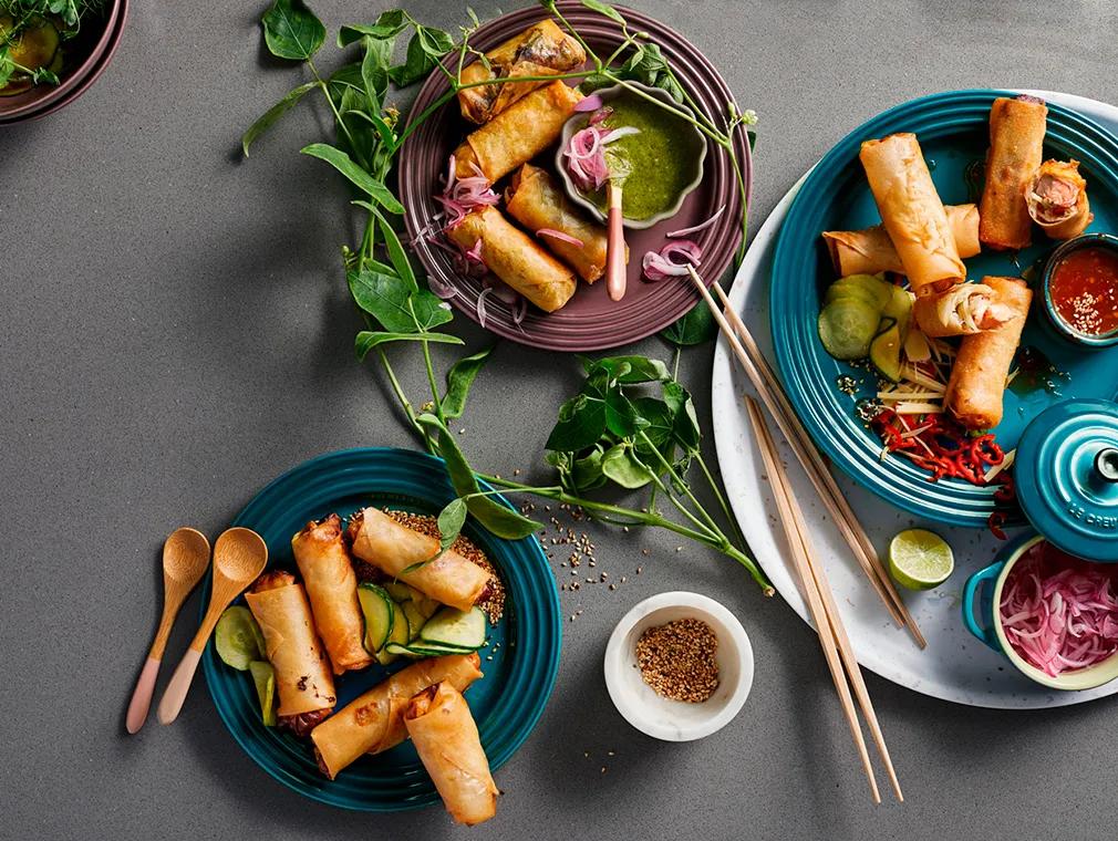 Crispy Chilli Salmon Rolls