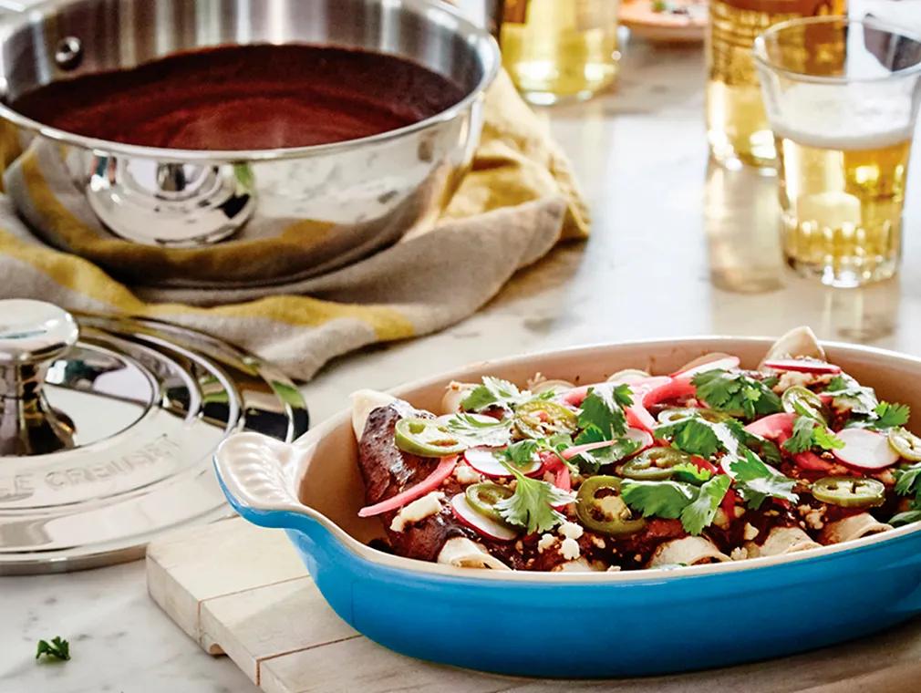 Pulled Pork Mole Enchiladas